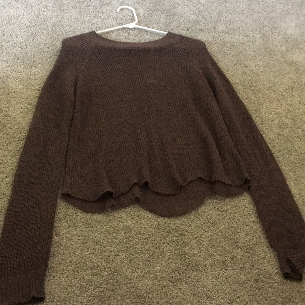 Brown Cropped Sweater